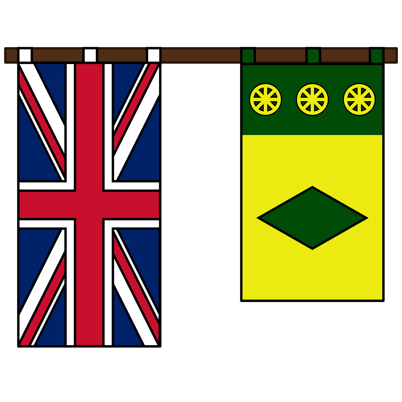 Flag of the United Kingdom and CaptainX's personal standard